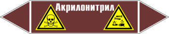 Маркировка трубопровода "акрилонитрил" (пленка, 716х148 мм) - Маркировка трубопроводов - Маркировки трубопроводов "ЖИДКОСТЬ" - Магазин охраны труда и техники безопасности stroiplakat.ru